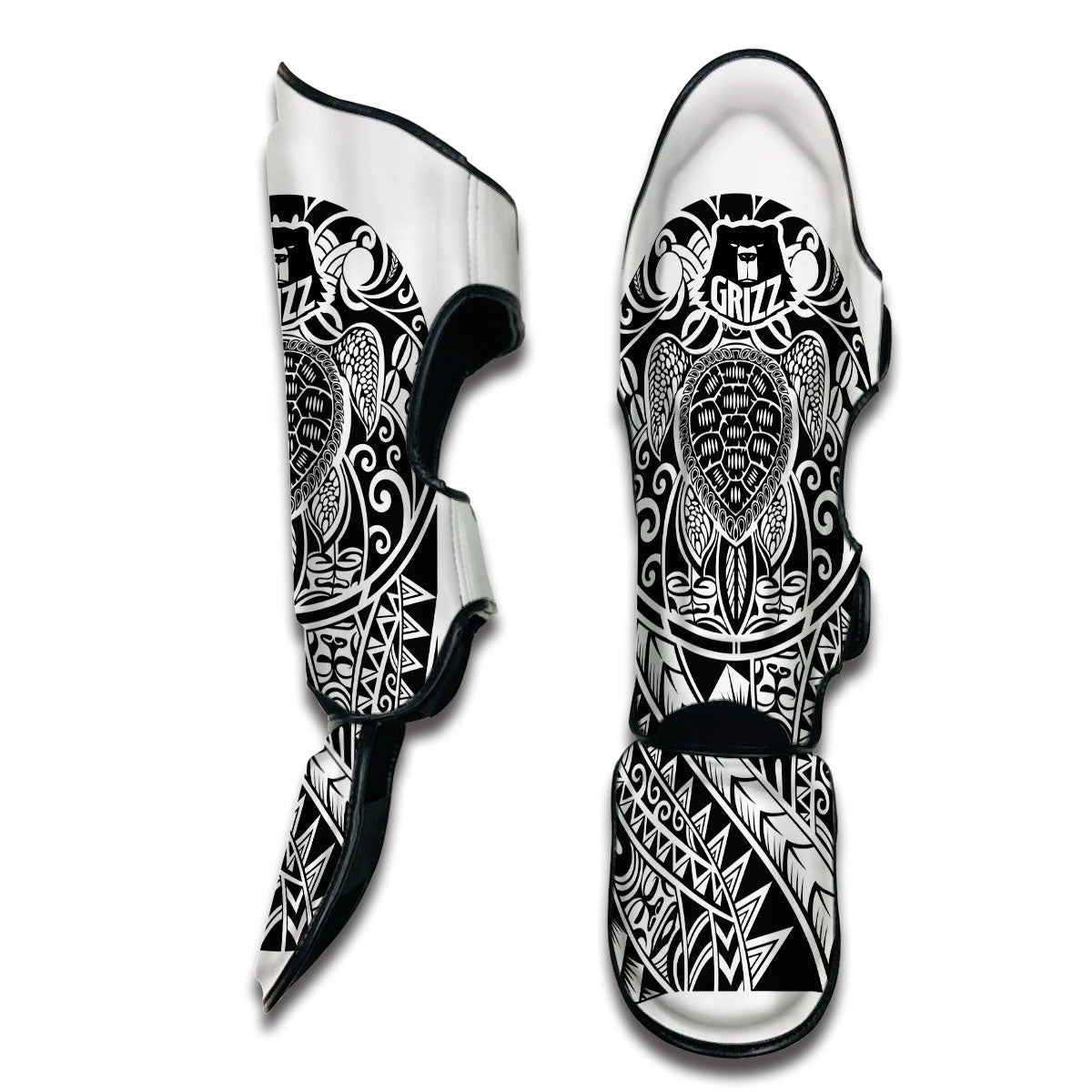 Maori Tribal Turtle Muay Thai Shin Guards-grizzshop