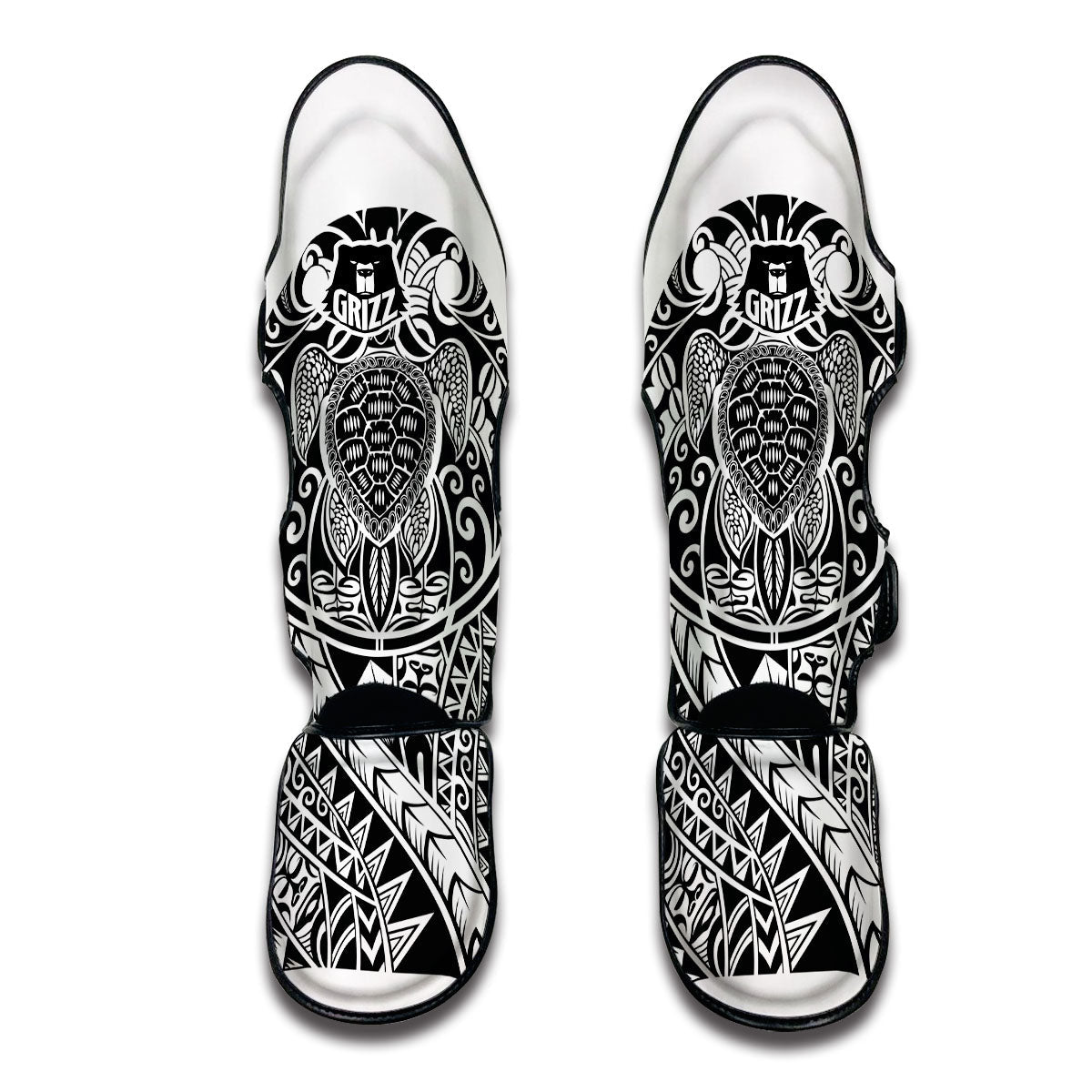 Maori Tribal Turtle Muay Thai Shin Guards-grizzshop