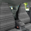 Maori Tribal White And Black Print Car Seat Covers-grizzshop