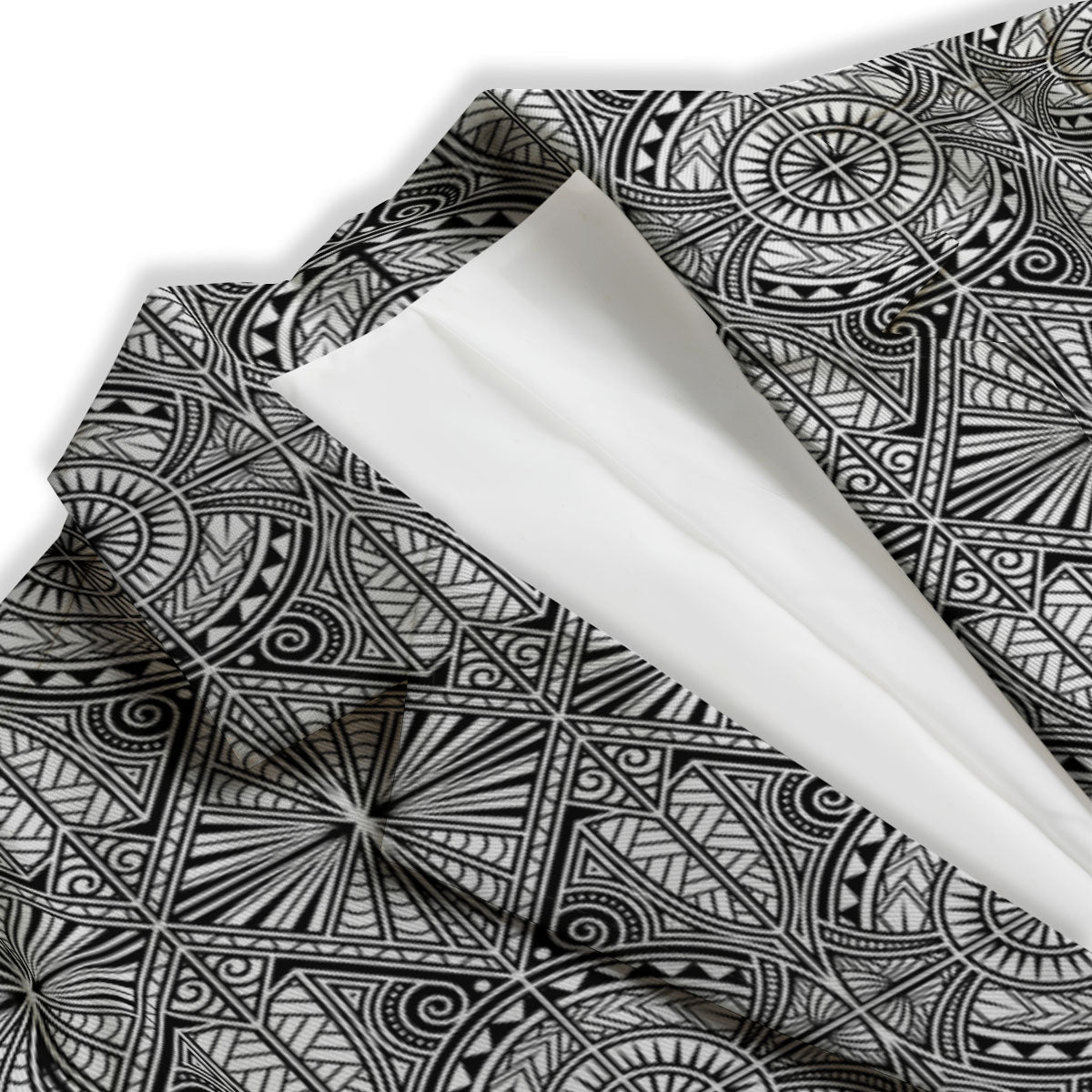 Maori White And Black Print Pattern Women's Blazer-grizzshop