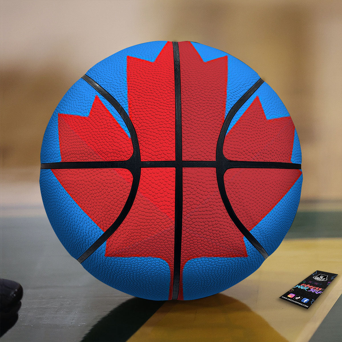 Maple Leaf Autumn Print Basketball-grizzshop