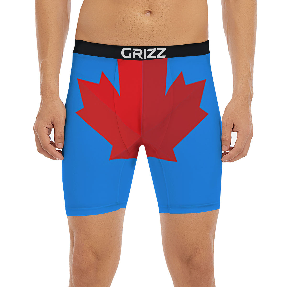 Maple Leaf Autumn Print Boxer Briefs-grizzshop