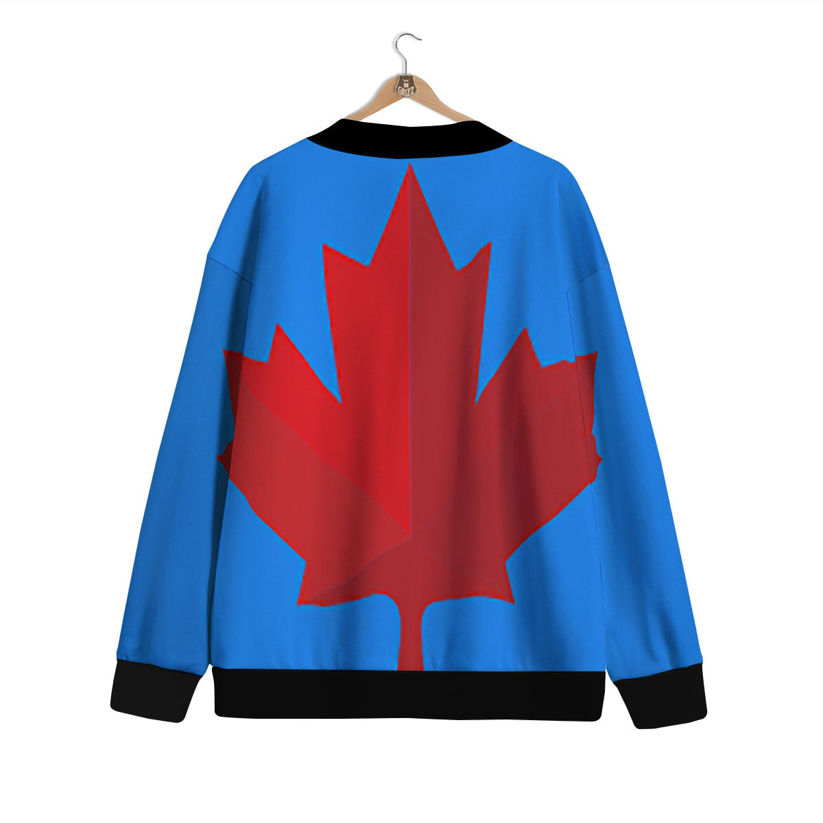 Maple Leaf Autumn Print Cardigan-grizzshop