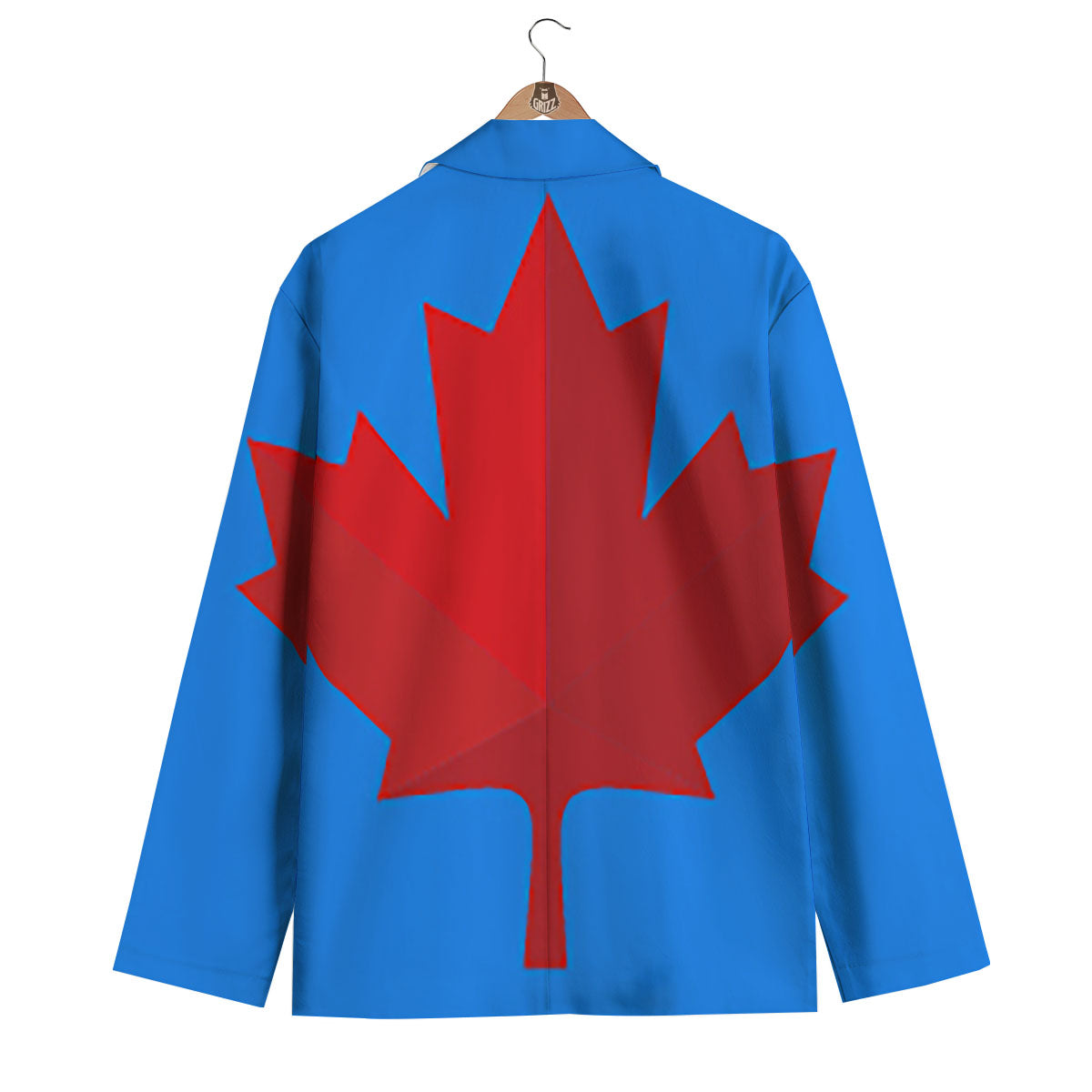 Maple Leaf Autumn Print Men's Blazer-grizzshop