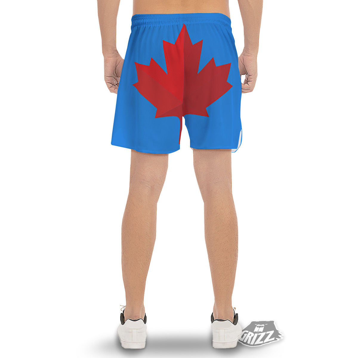 Maple Leaf Autumn Print Men's Gym Shorts-grizzshop