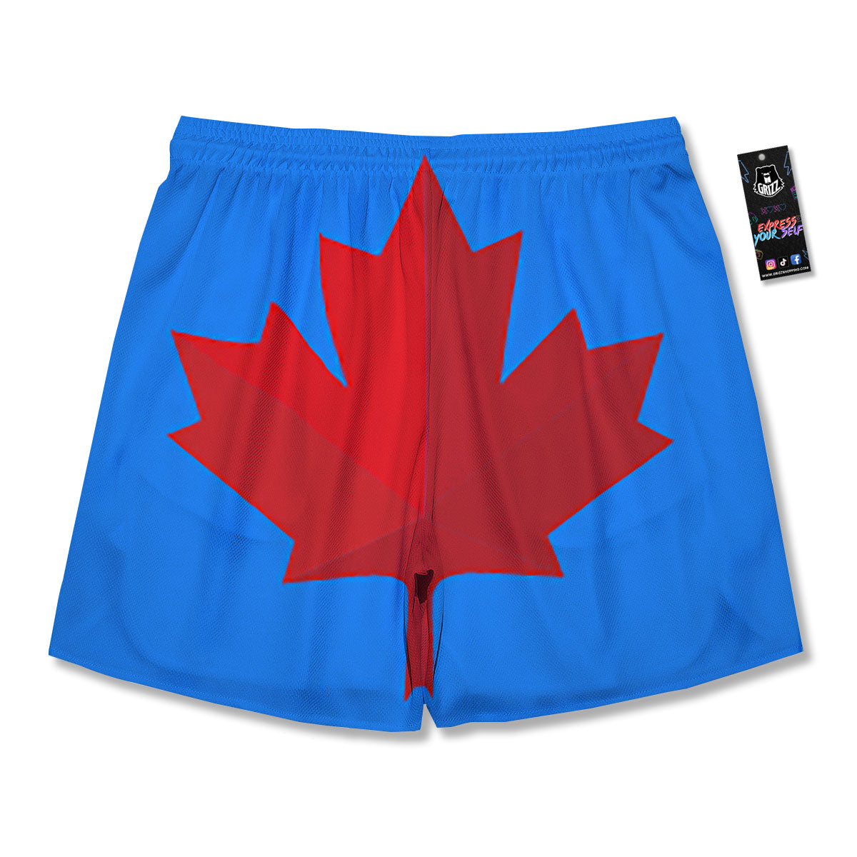 Maple Leaf Autumn Print Men's Running Shorts-grizzshop