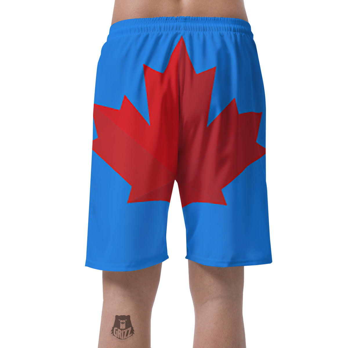 Maple Leaf Autumn Print Men's Shorts-grizzshop