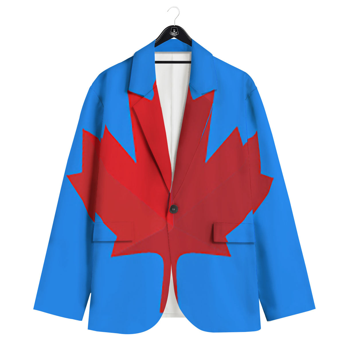 Maple Leaf Autumn Print Men's Sport Coat-grizzshop
