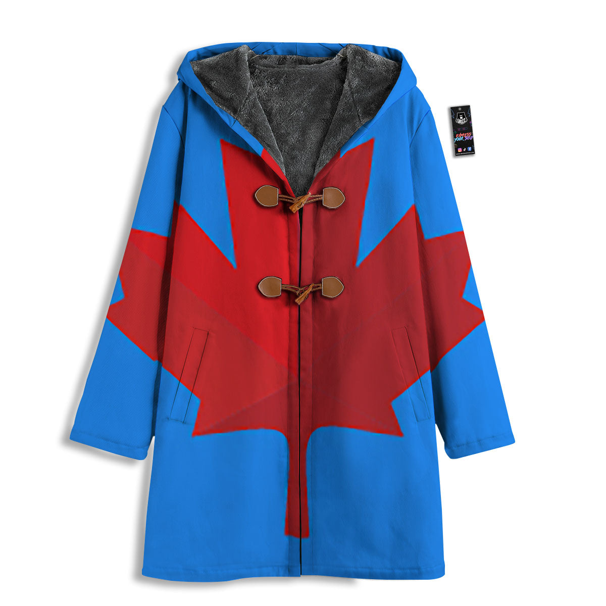 Maple Leaf Autumn Print Men's Windbreaker Jacket-grizzshop