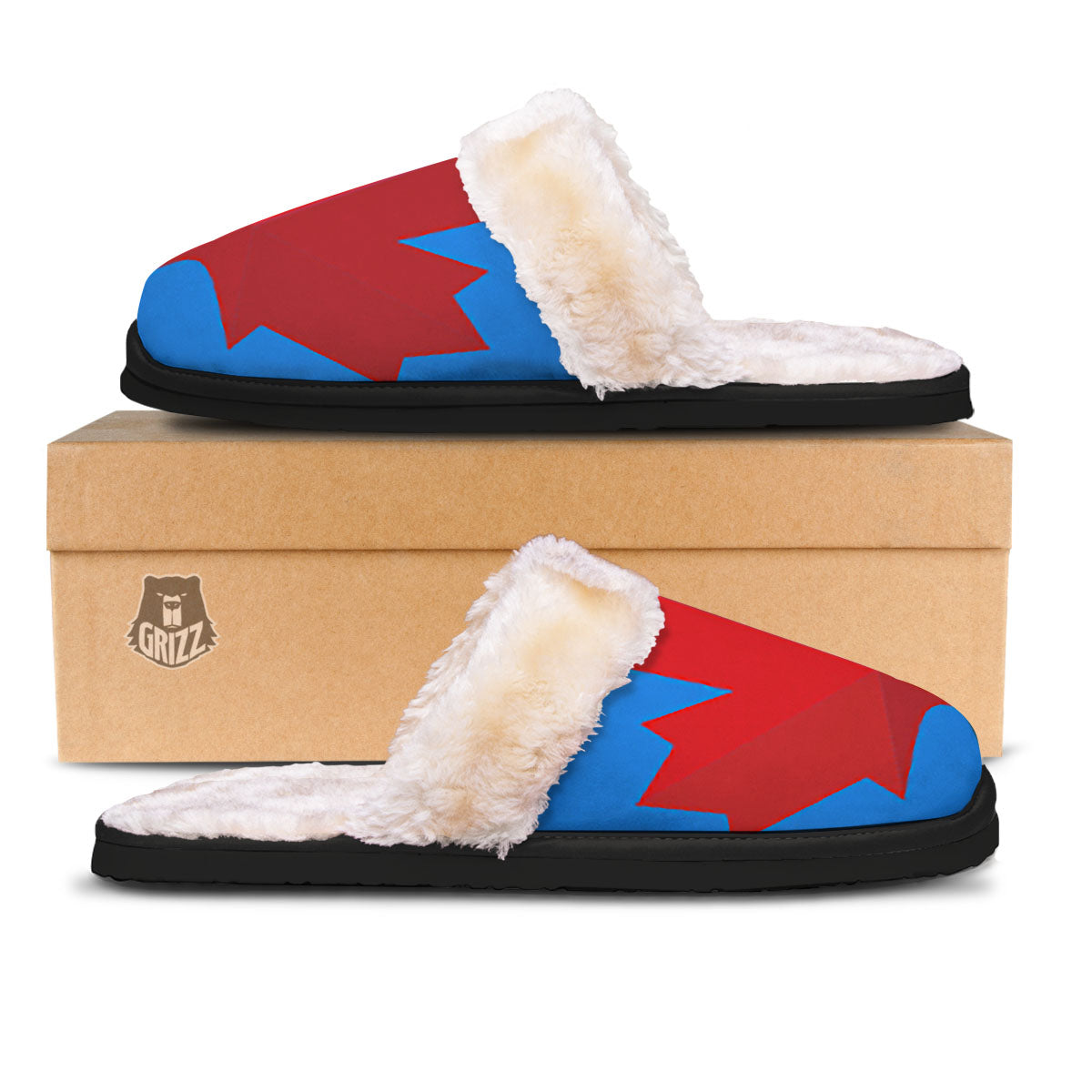 Maple Leaf Autumn Print Slippers-grizzshop
