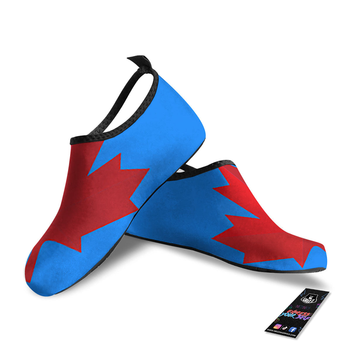 Maple Leaf Autumn Print Water Shoes-grizzshop