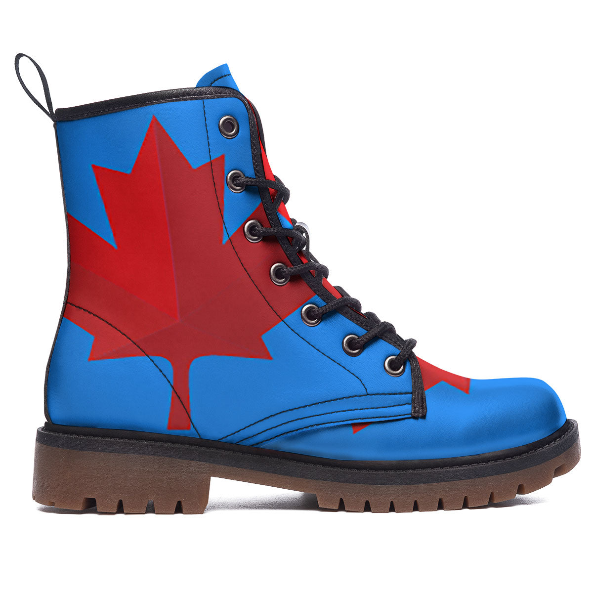 Maple Leaf Autumn Print Work Boots-grizzshop