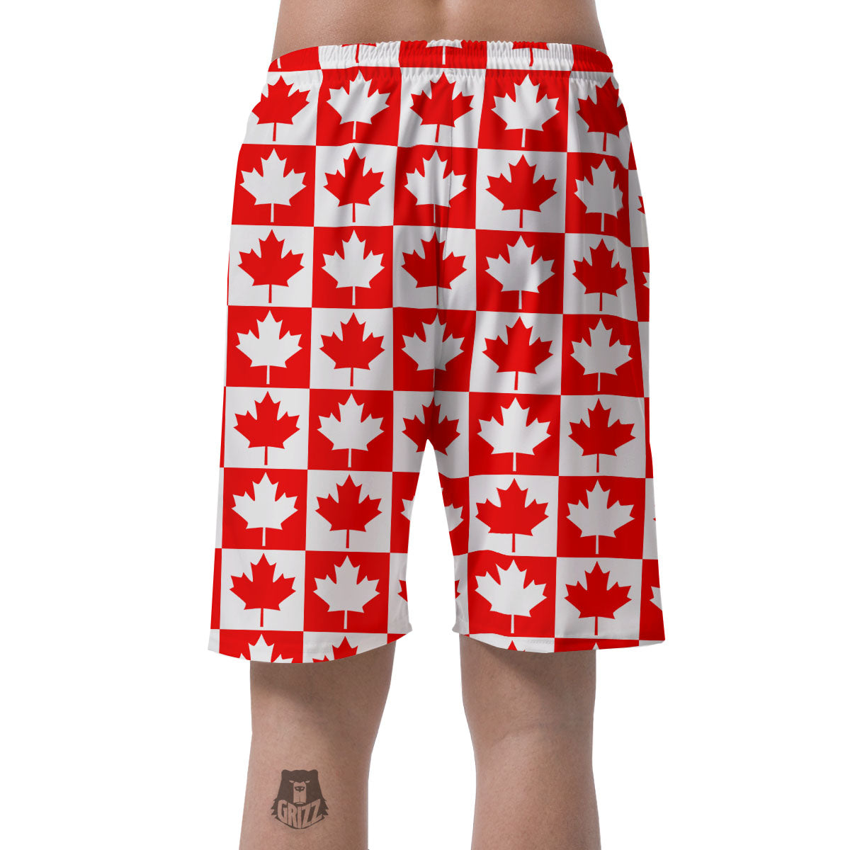 Maple Leaf Canada Print Pattern Men's Shorts-grizzshop