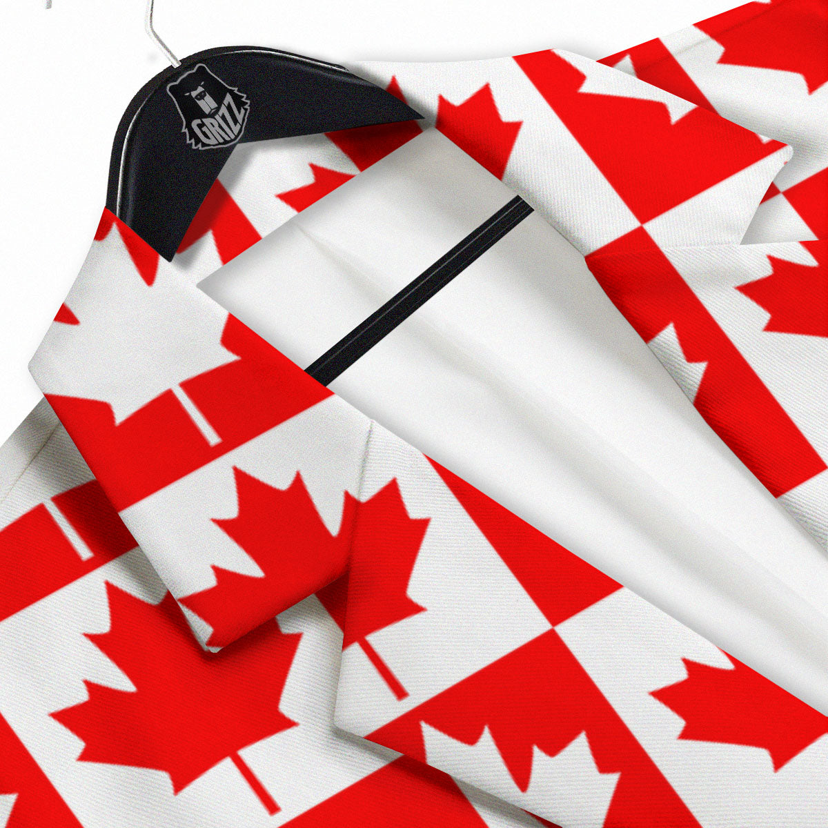Maple Leaf Canada Print Pattern Men's Sport Coat-grizzshop