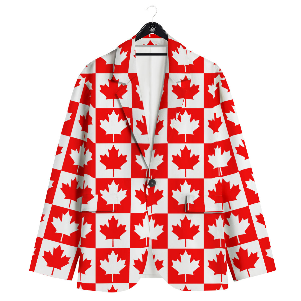 Maple Leaf Canada Print Pattern Men's Sport Coat-grizzshop