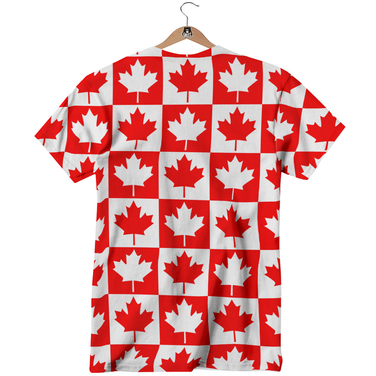 Maple Leaf Canada Print Pattern T-Shirt-grizzshop