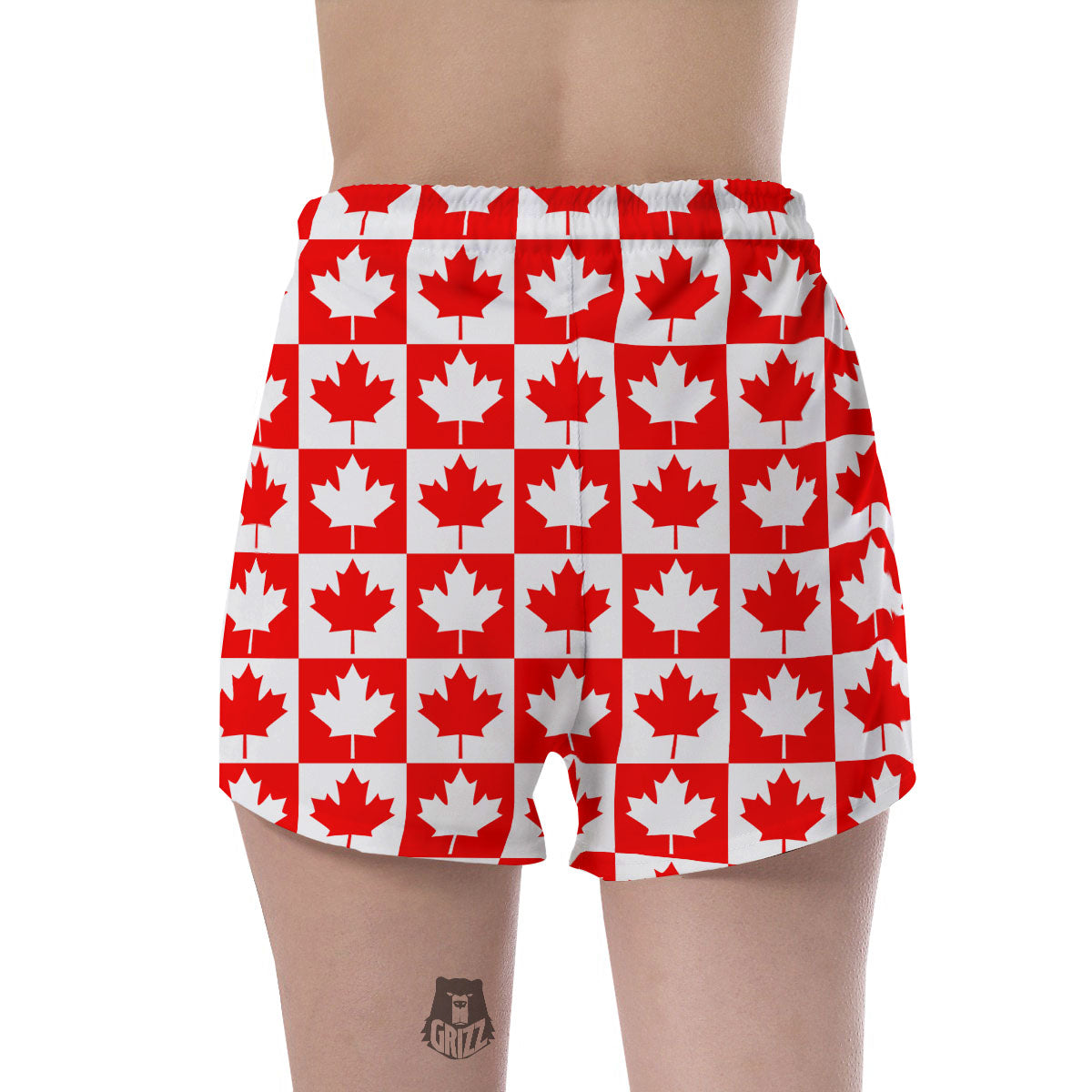 Maple Leaf Canada Print Pattern Women's Shorts-grizzshop