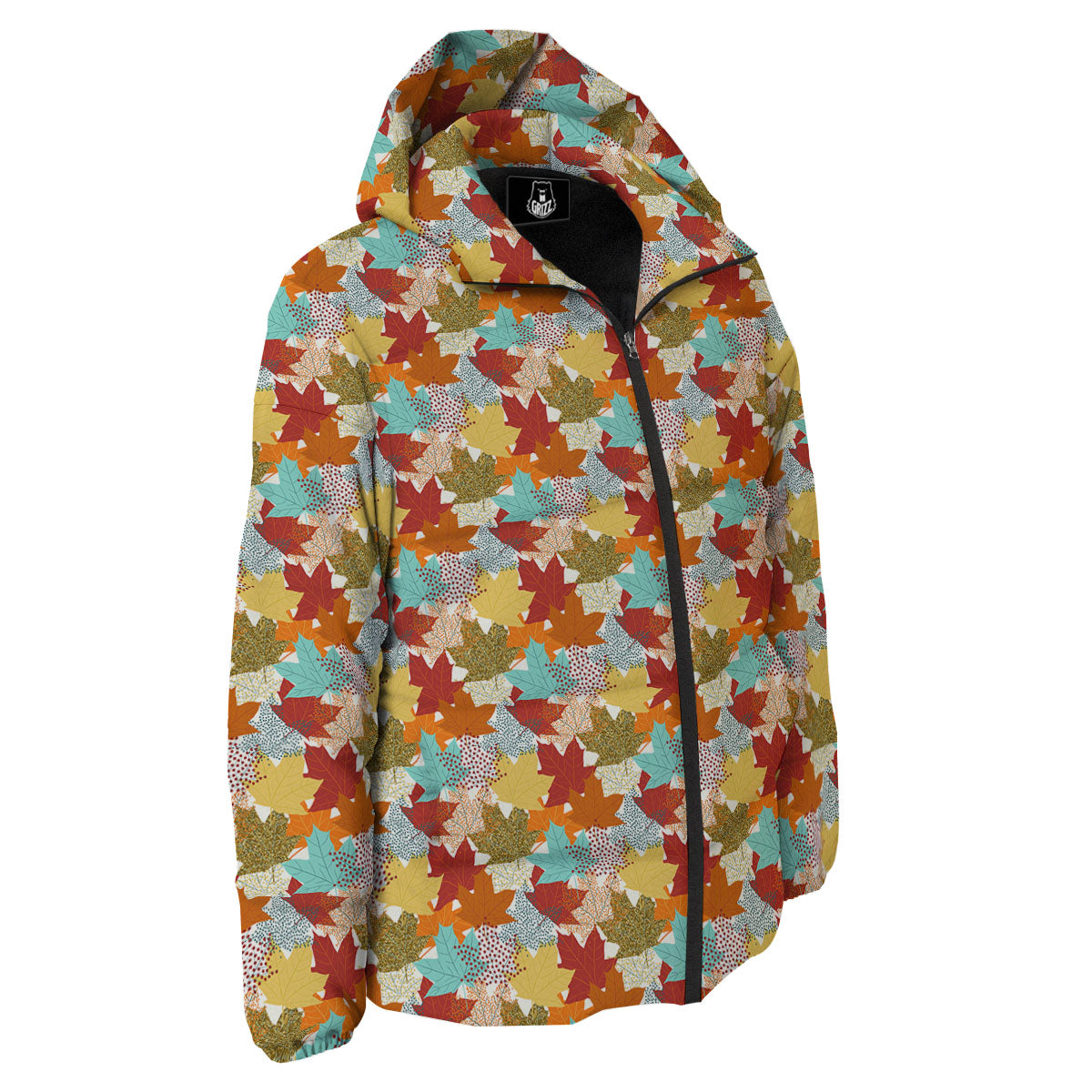 Maple Leaf Canadian Print Pattern Down Jacket-grizzshop