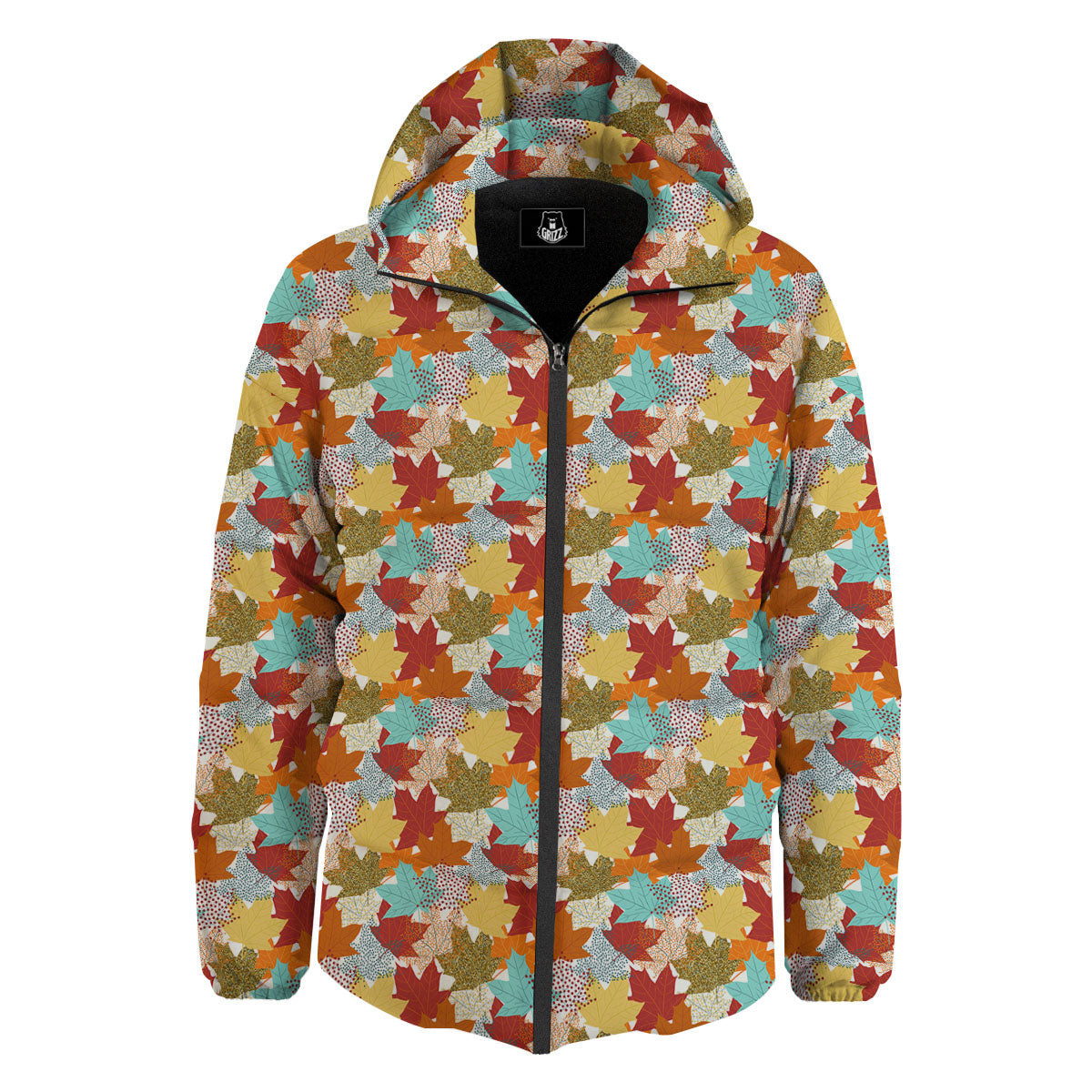 Maple Leaf Canadian Print Pattern Down Jacket-grizzshop