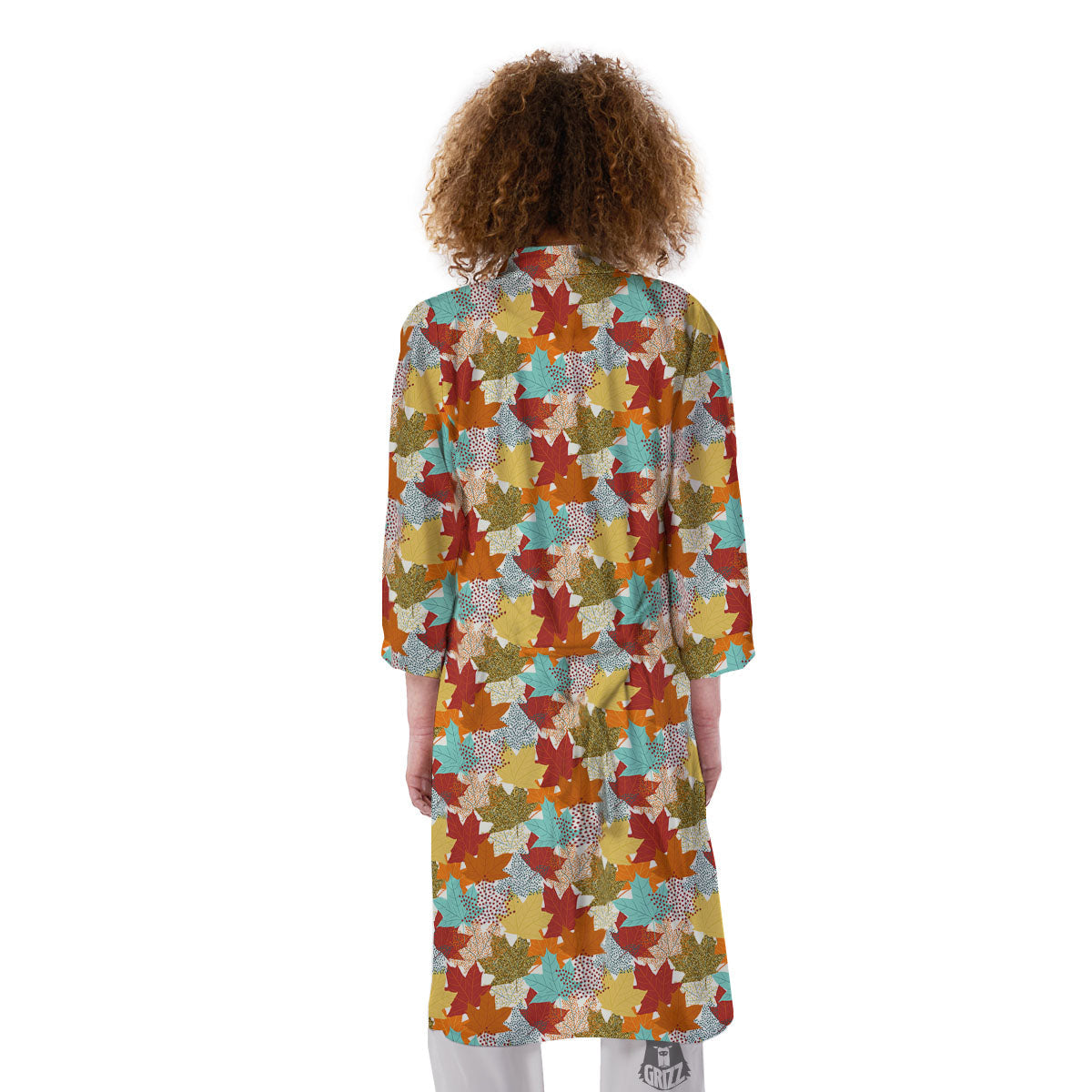 Maple Leaf Canadian Print Pattern Kimono-grizzshop