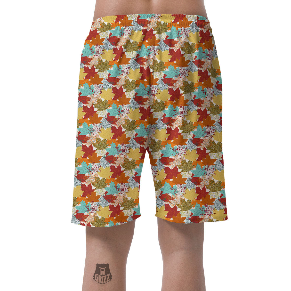 Maple Leaf Canadian Print Pattern Men's Shorts-grizzshop