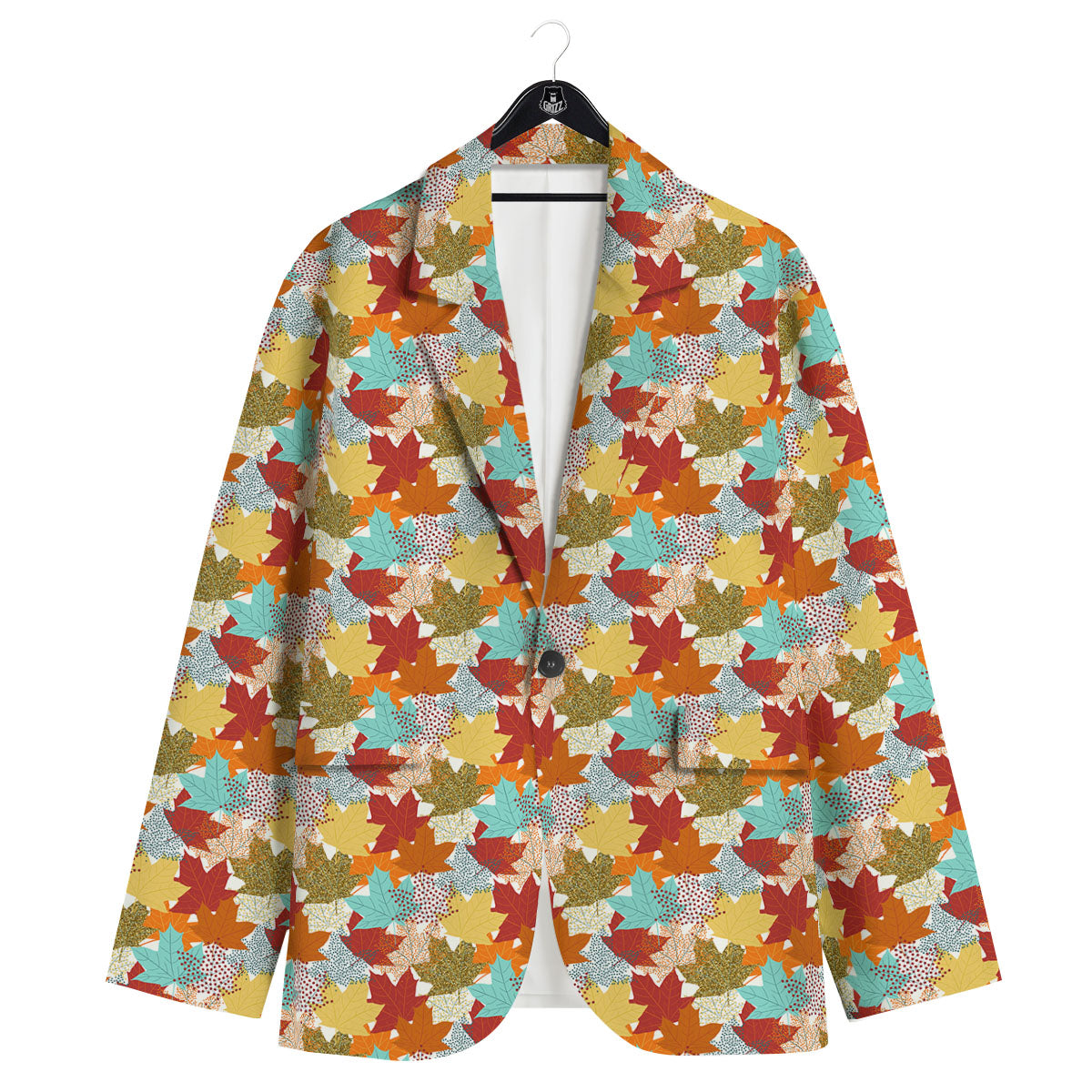 Maple Leaf Canadian Print Pattern Men's Sport Coat-grizzshop