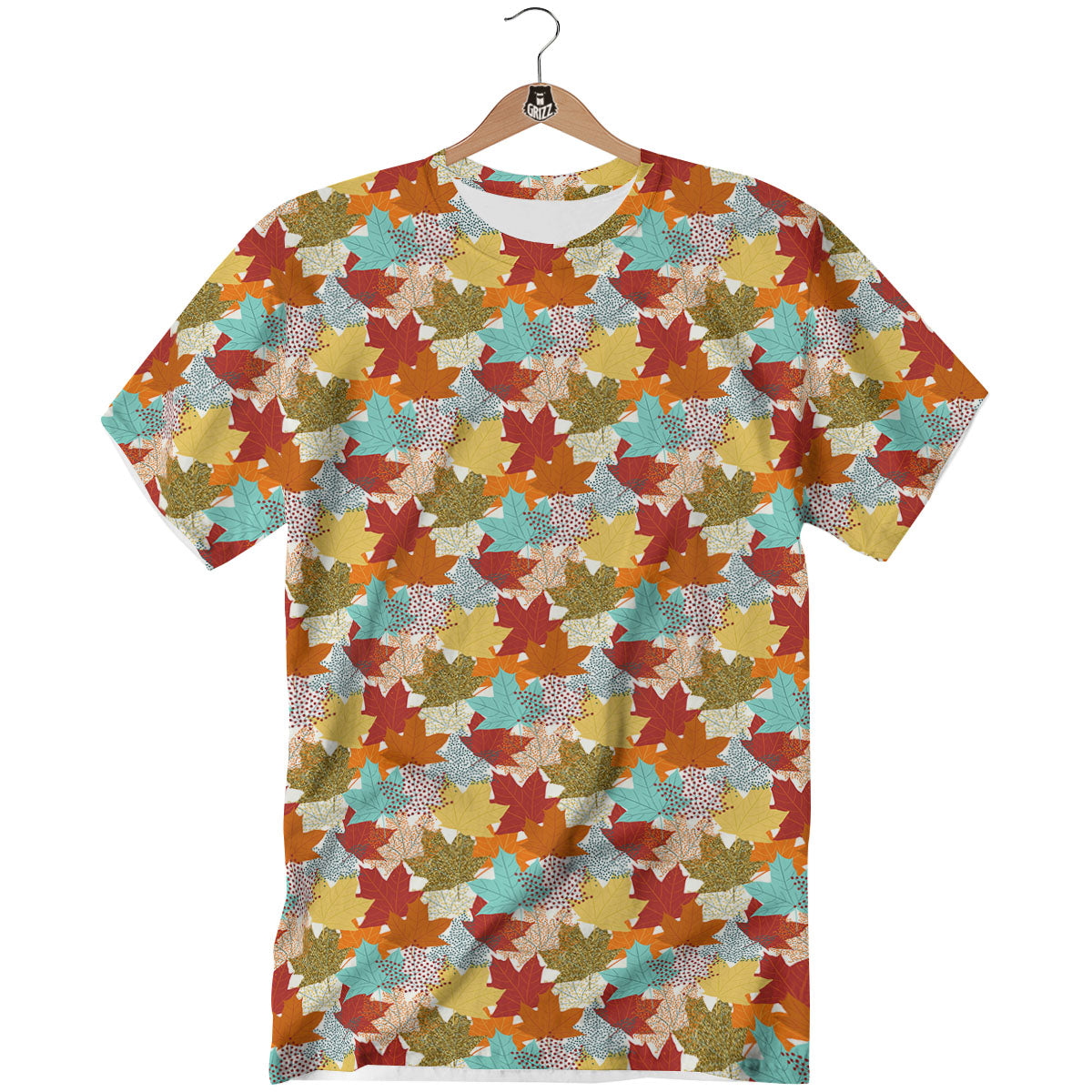Maple Leaf Canadian Print Pattern T-Shirt-grizzshop