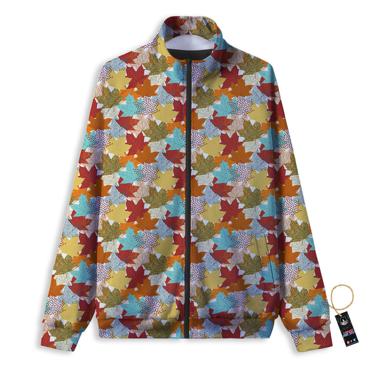 Maple Leaf Canadian Print Pattern Track Jacket-grizzshop