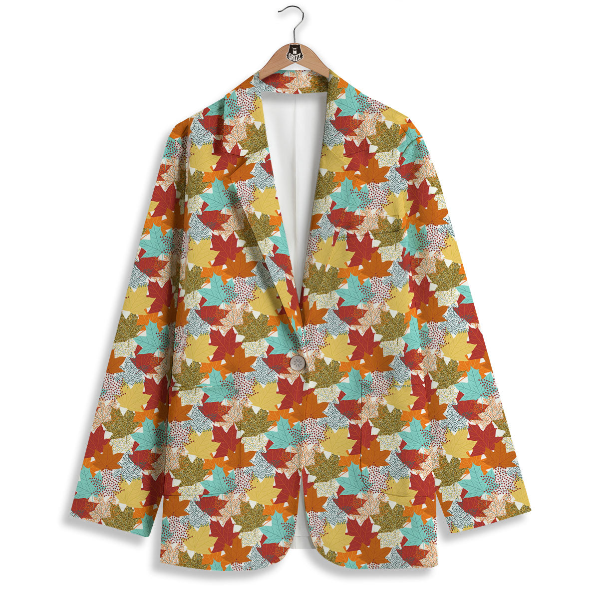 Maple Leaf Canadian Print Pattern Women's Blazer-grizzshop