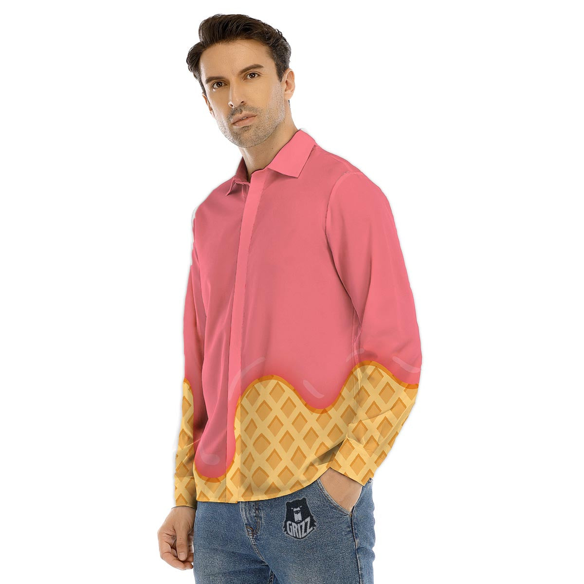 Maple Leaf Red Canadian Print Pattern Men's Dress Shirts-grizzshop