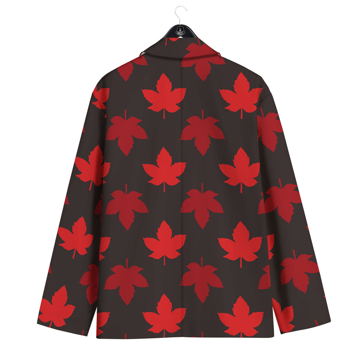 Maple Leaf Red Canadian Print Pattern Men's Sport Coat-grizzshop