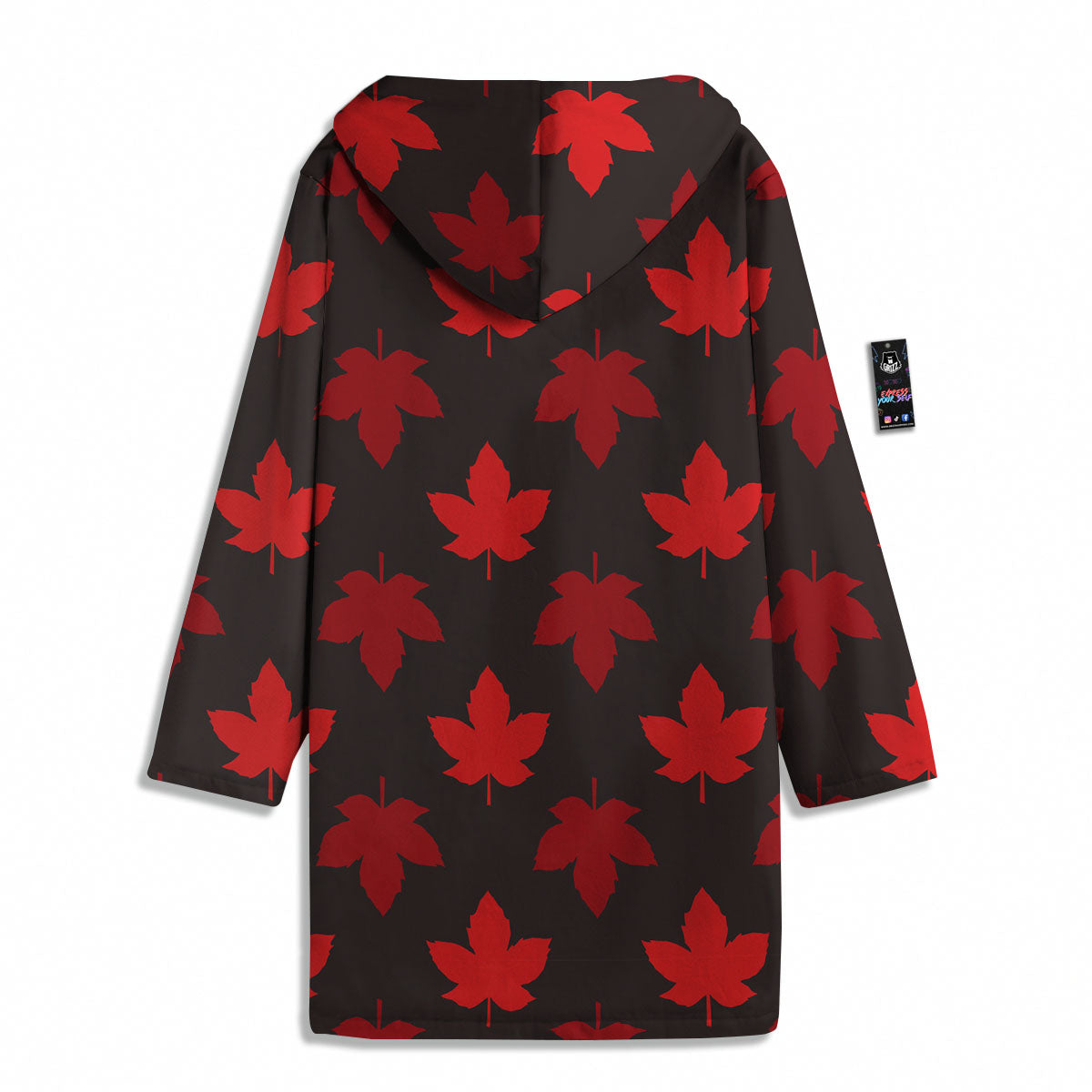 Maple Leaf Red Canadian Print Pattern Men's Windbreaker Jacket-grizzshop