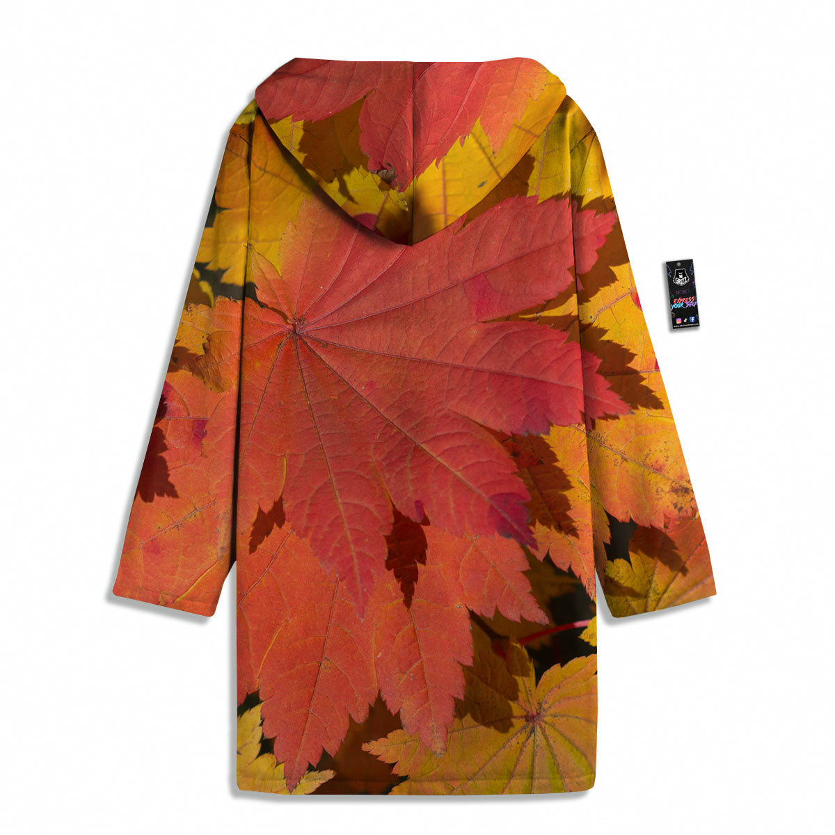 Maple Leaves Autumn Print Men's Windbreaker Jacket-grizzshop