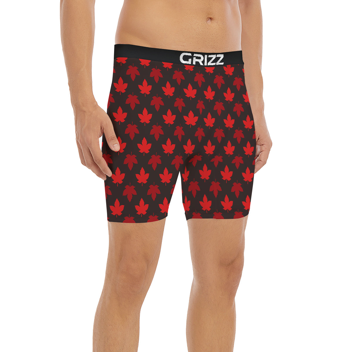 Maple Leaves Autumn Print Pattern Boxer Briefs-grizzshop