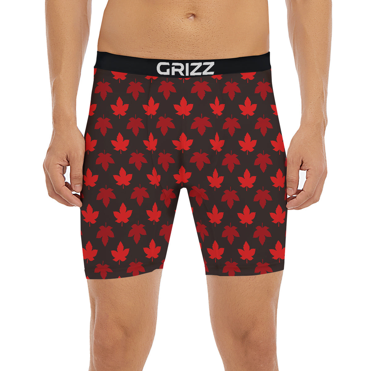 Maple Leaves Autumn Print Pattern Boxer Briefs-grizzshop