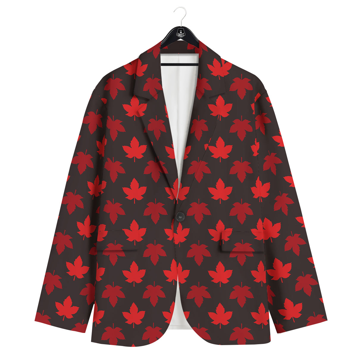 Maple Leaves Autumn Print Pattern Men's Sport Coat-grizzshop