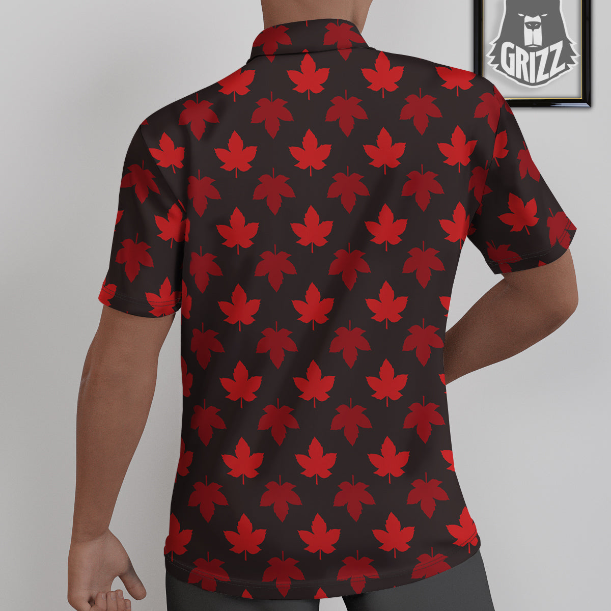 Maple Leaves Autumn Print Pattern Untucked Shirts-grizzshop