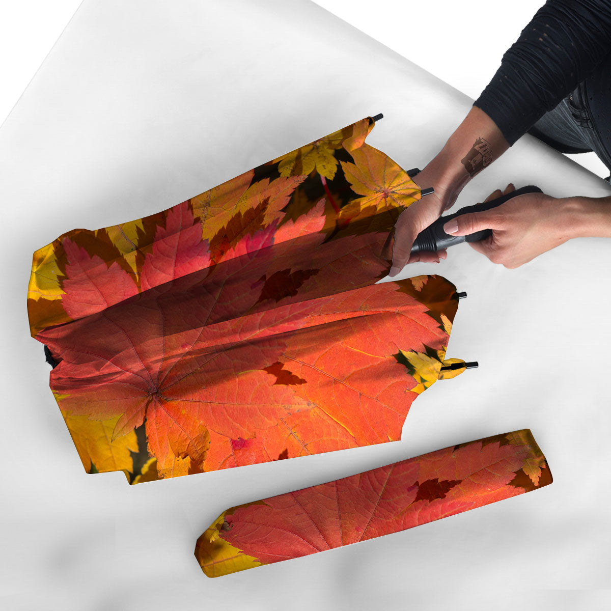 Maple Leaves Autumn Print Umbrella-grizzshop
