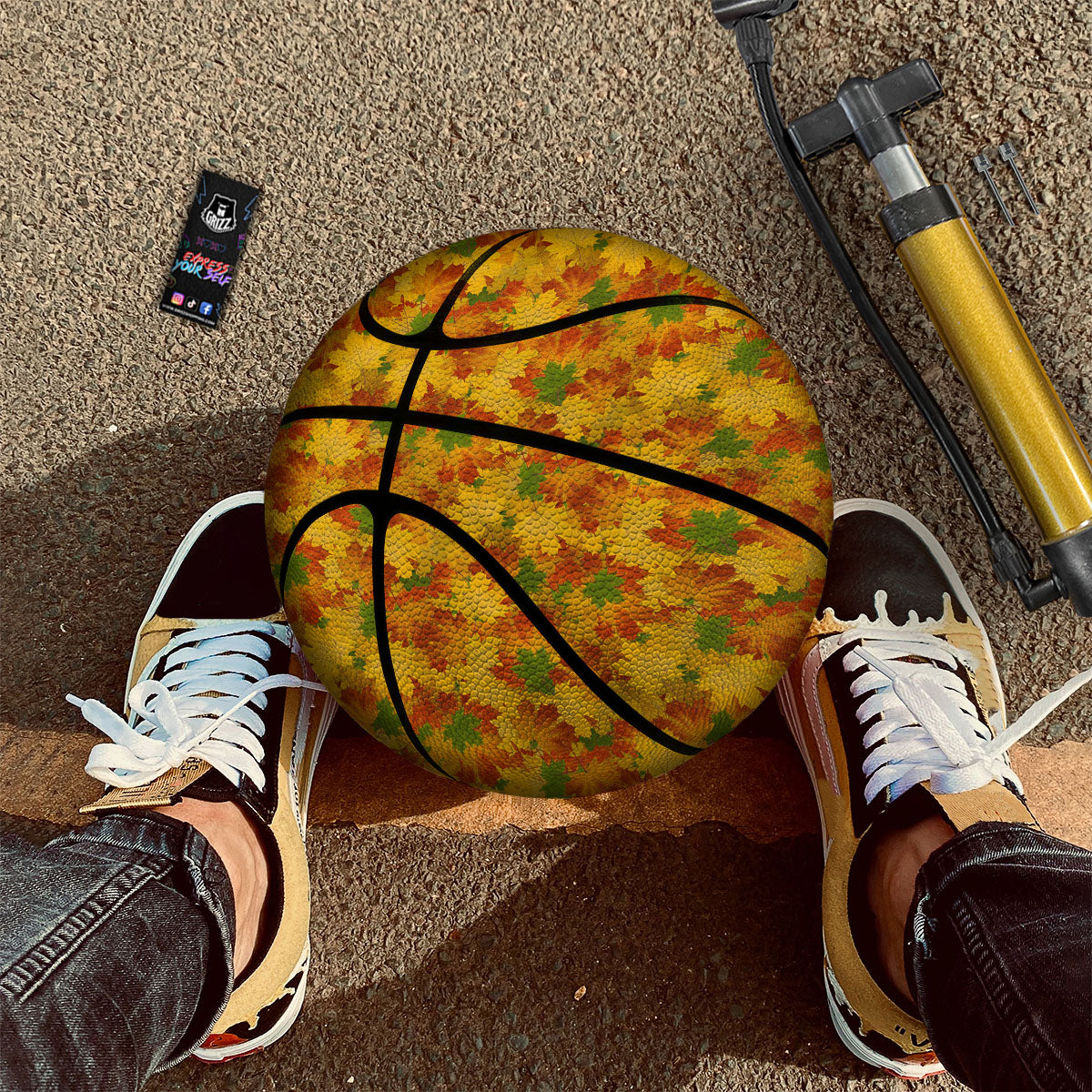 Maple Leaves Fall Autumn Print Basketball-grizzshop