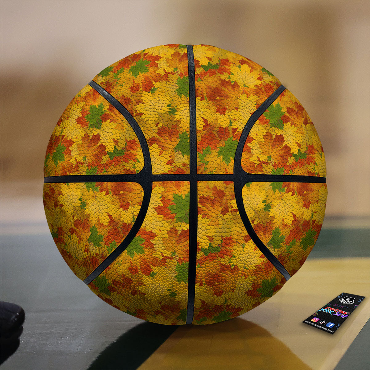 Maple Leaves Fall Autumn Print Basketball-grizzshop