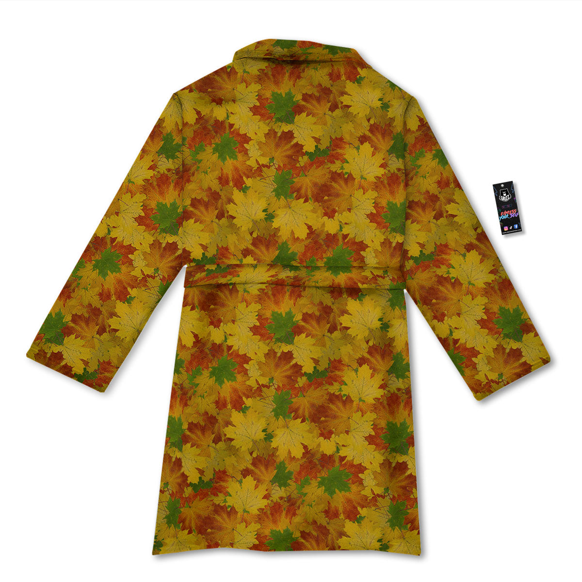 Maple Leaves Fall Autumn Print Bathrobe-grizzshop