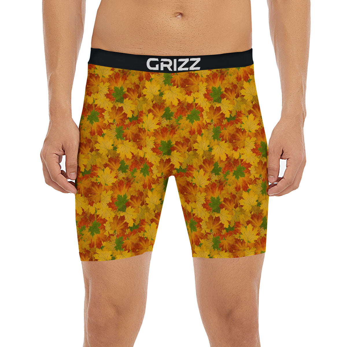 Maple Leaves Fall Autumn Print Boxer Briefs-grizzshop