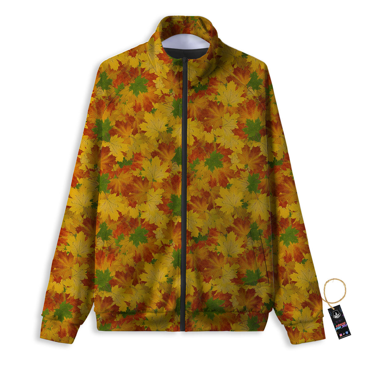 Maple Leaves Fall Autumn Print Track Jacket-grizzshop
