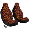 Maple Leaves Orange Print Pattern Car Seat Covers-grizzshop