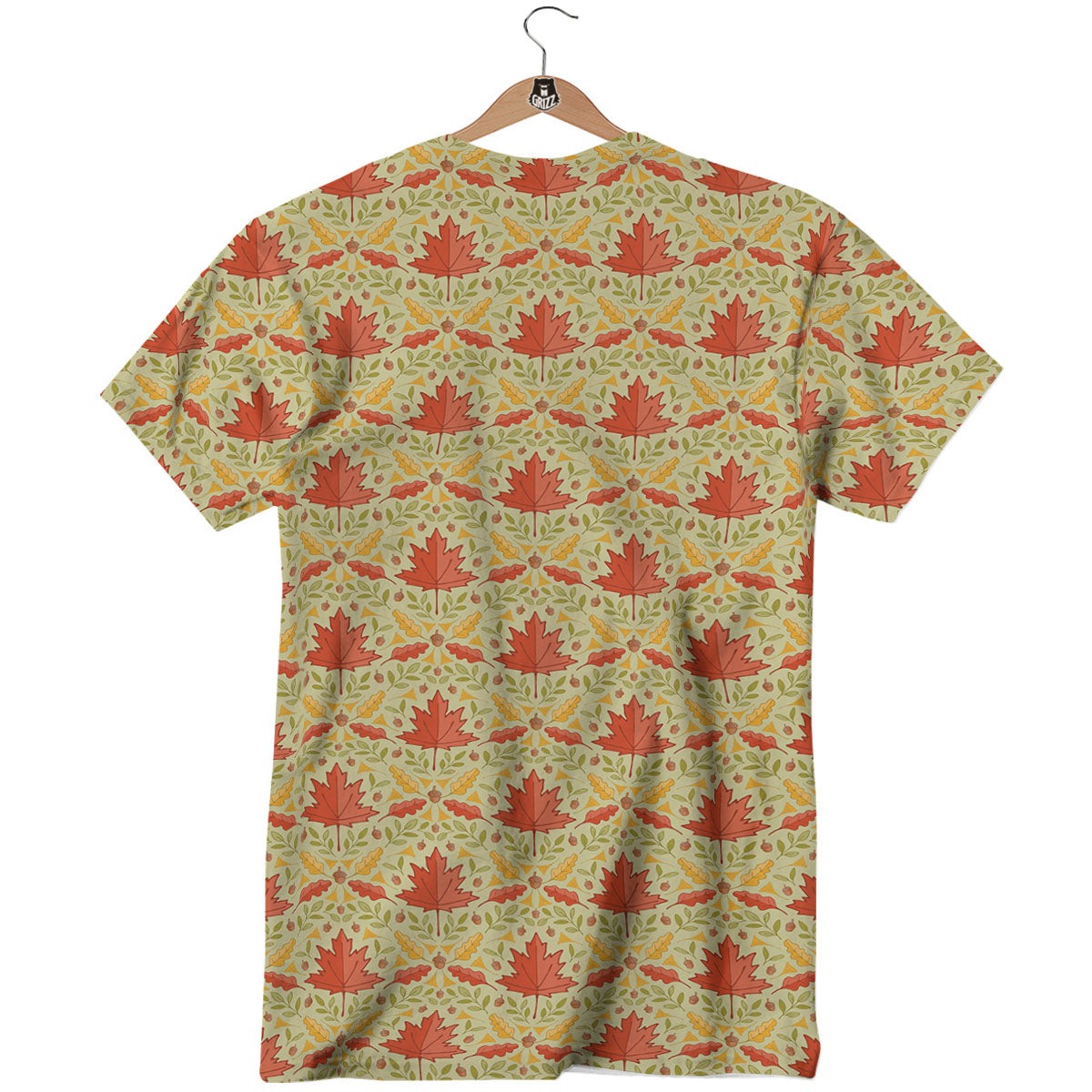 Maple Leaves Print Pattern T-Shirt-grizzshop