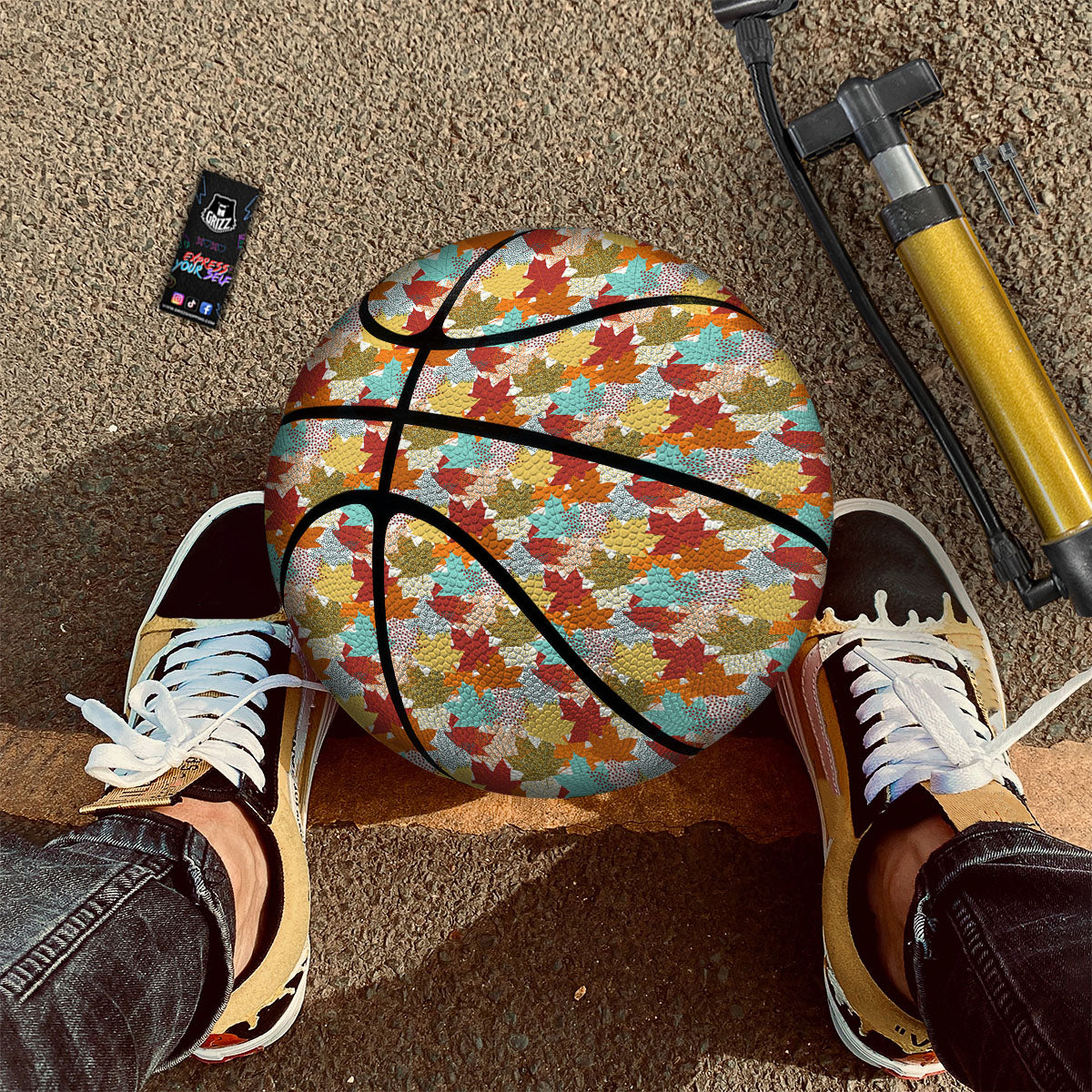 Maple Leaf Canadian Print Pattern Basketball