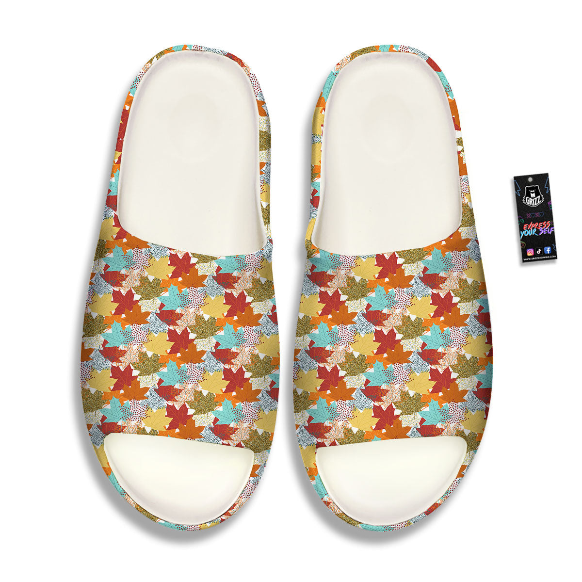 Maple Leaf Canadian Print Pattern Sandals-grizzshop