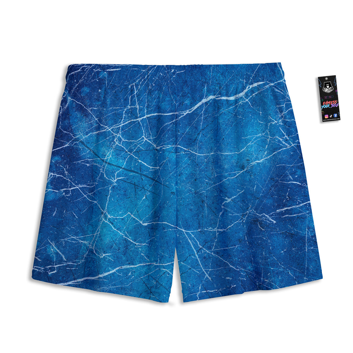 Lips Funky Kiss Print Pattern Mesh Shorts