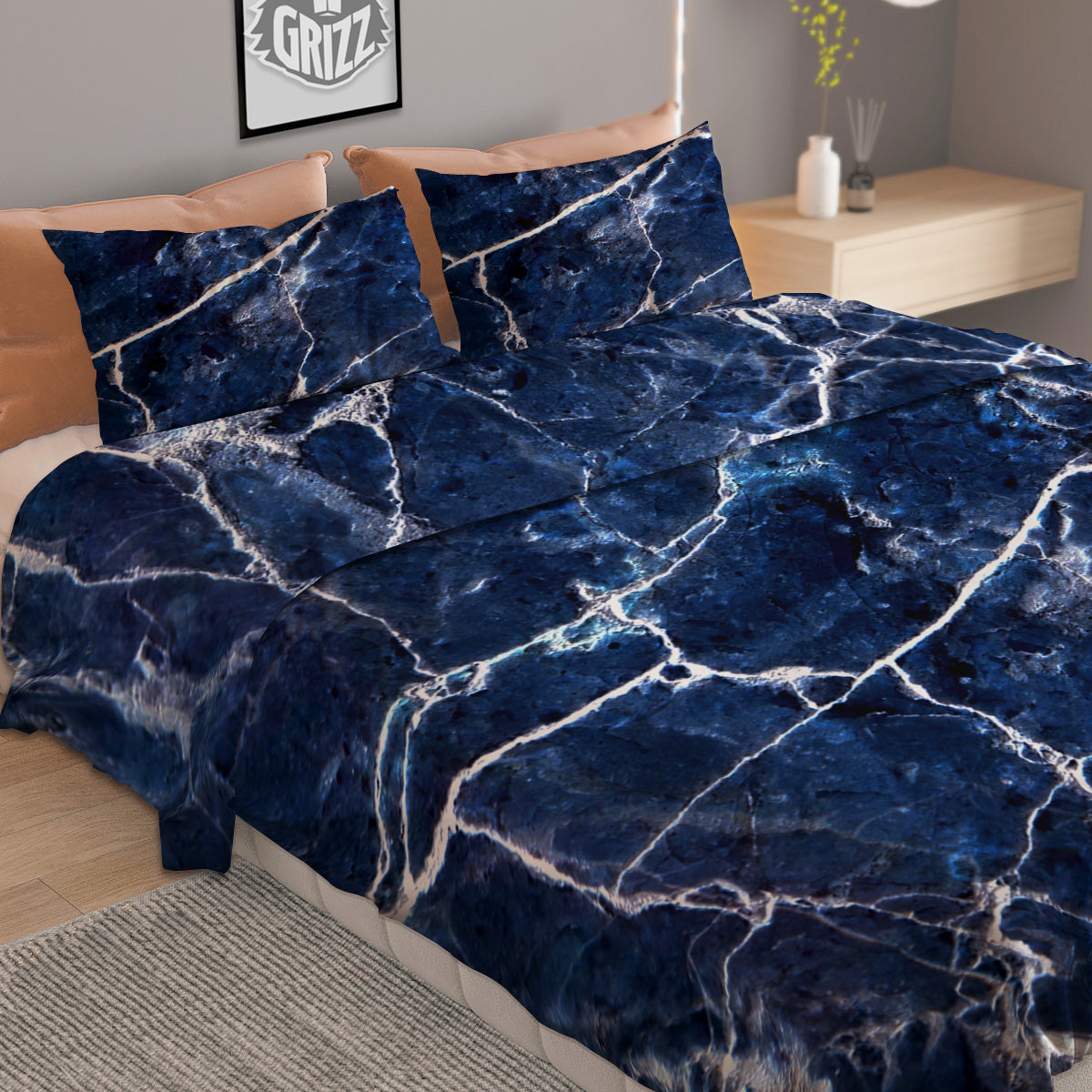 Liquid Trippy Green Abstract Print Duvet Cover Bedding Set