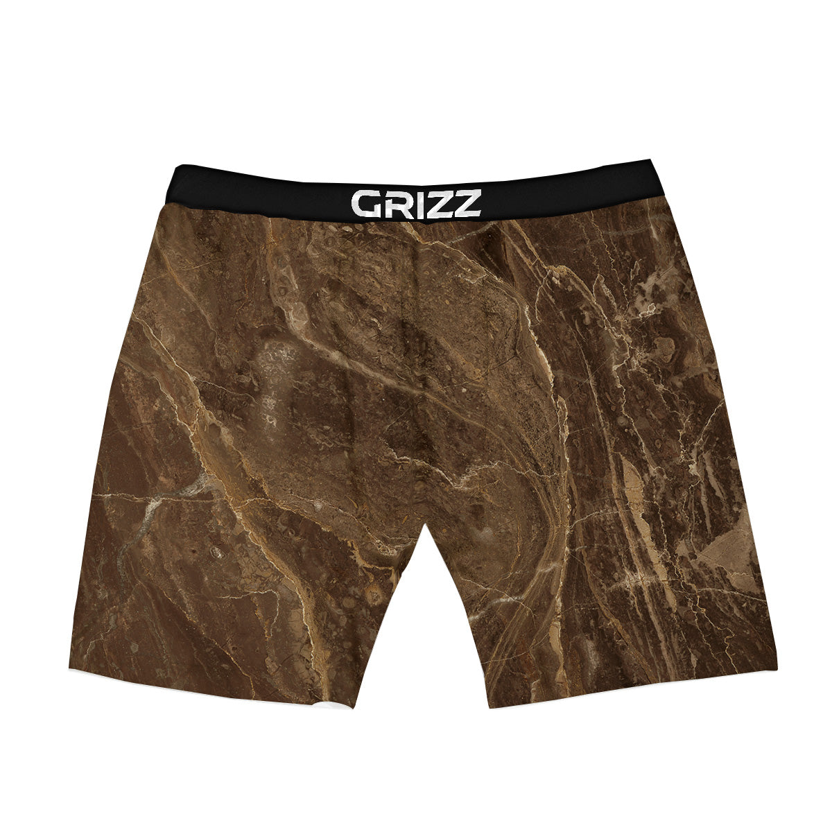 Marble Brown Print Boxer Briefs-grizzshop